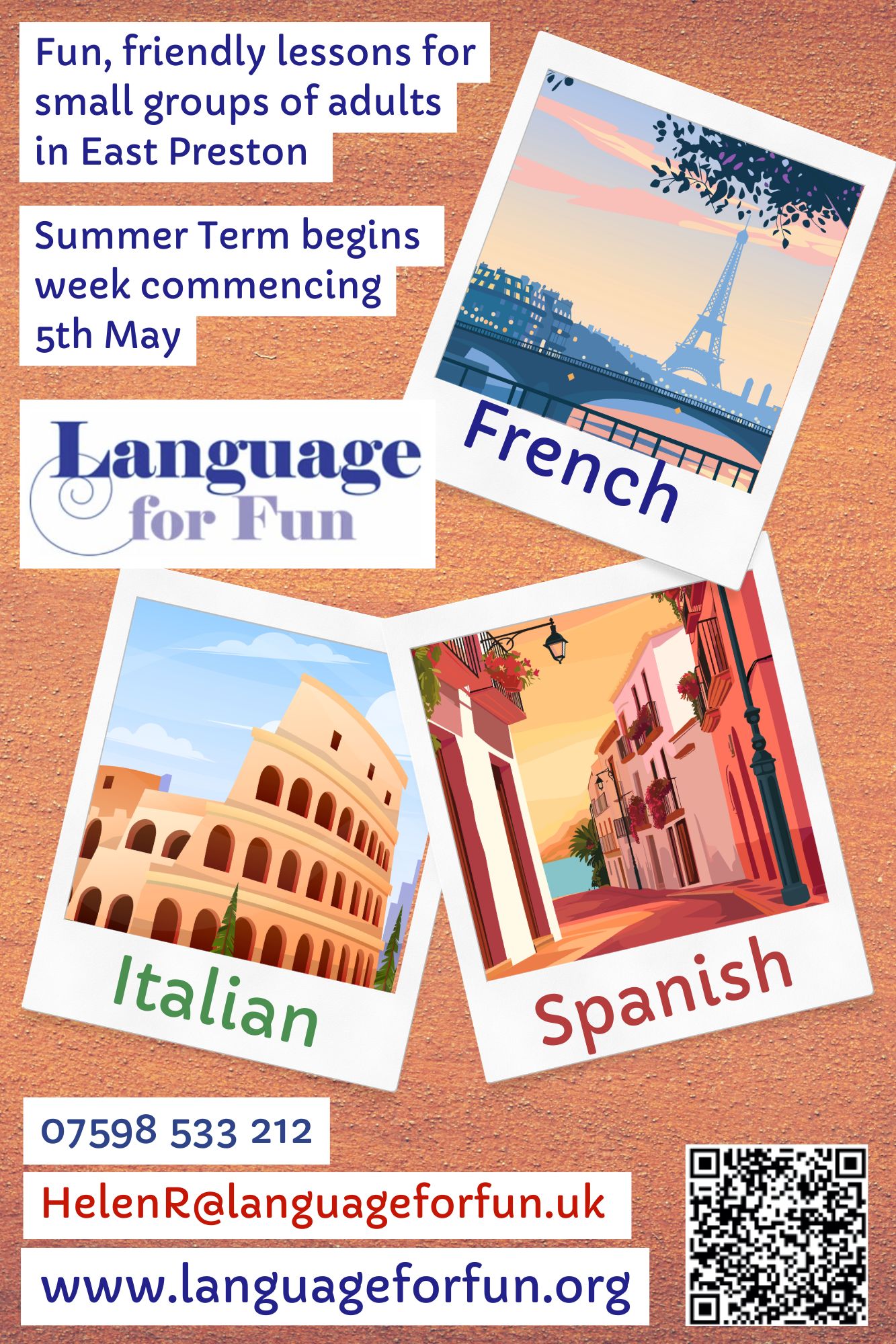 2025 Summer Term Courses in Littlehampton and Worthing with Helen R!