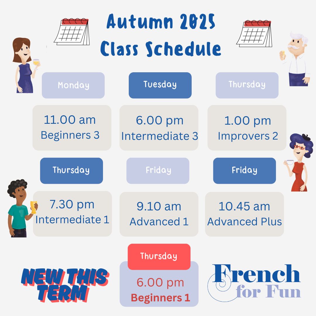 2025 Autumn class schedule
