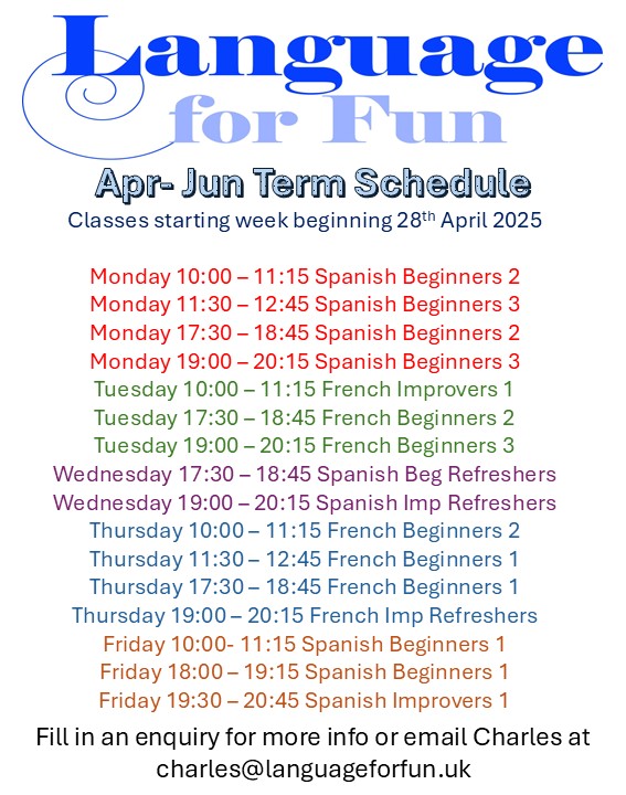 New Spanish & French Classes coming soon to Ards & North Down