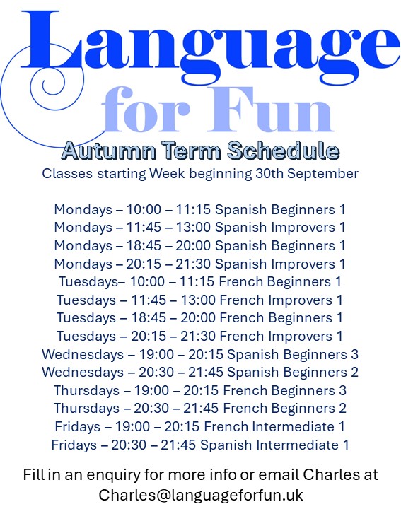 New Spanish & French Classes coming soon to Ards & North Down