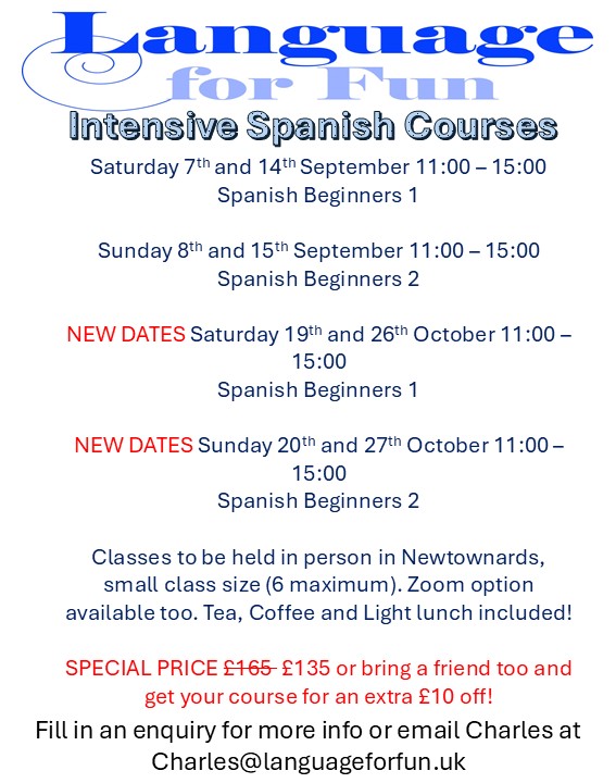 September & October Intensive Courses