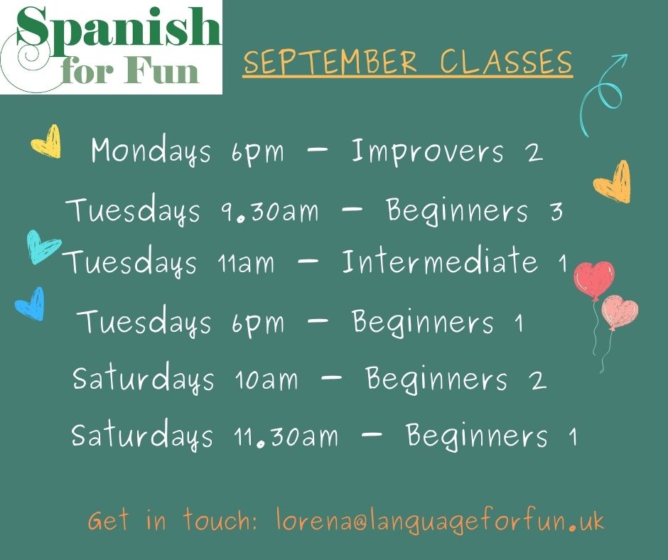 Join a Spanish class this September!