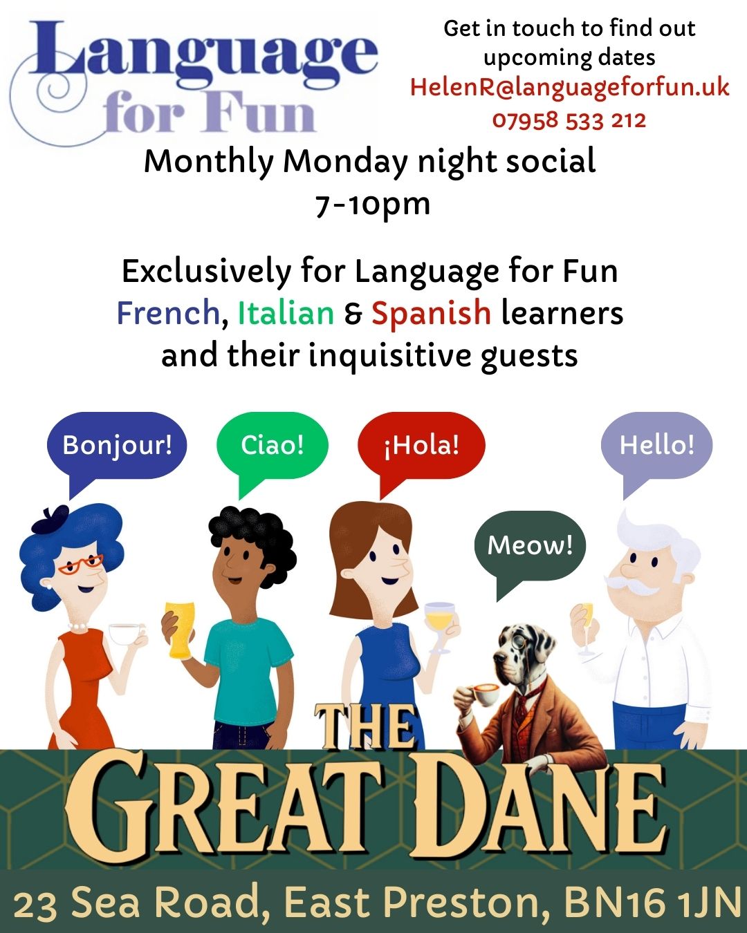 Monthly Monday Social and Autumn Term Courses