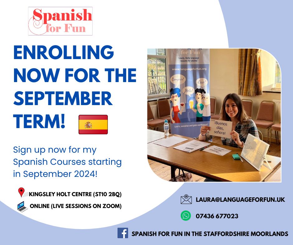 Enrolling now for Autumn Term 2024 – Spanish Courses