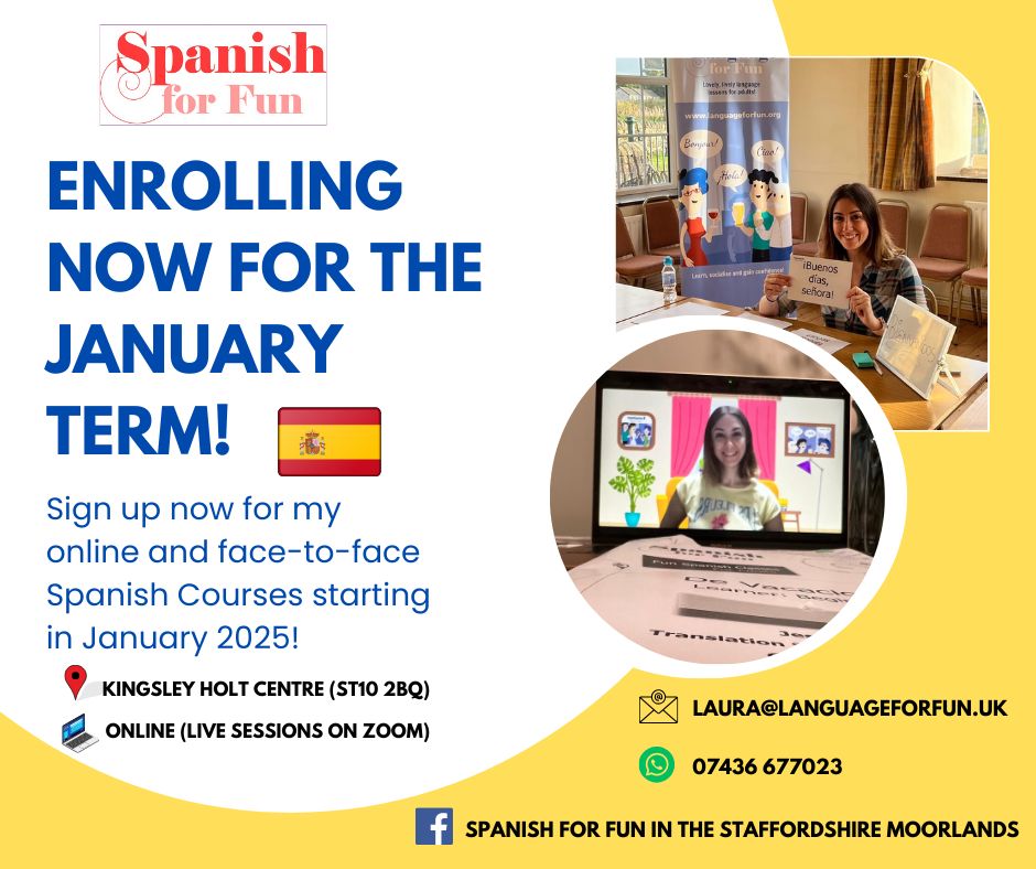 Enrolling now for Spanish Courses Spring Term – January 2025